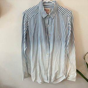 Mossimo Stripped Boyfriend Fitted Button Down